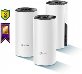 Mesh-комплект TP-LINK Deco M4 (DECO M4(3-PACK), AC1200, бесшовный, 10/100/1000BASE-TX (упак.:3шт), белый (1/4) фото 2 Mesh-комплект TP-LINK Deco M4 (DECO M4(3-PACK), AC1200, бесшовный, 10/100/1000BASE-TX (упак.:3шт), белый (1/4) фото 2