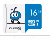 Карта памяти MicroSD  16GB  Smart Buy Class 10 UHS-I  синие без адаптера (SB16GMSDU1BLUE00)