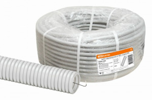 Труба гофрированная ПВХ с зондом d 40мм (25 м) легкая (цена за 1м, отгрузка от упаковки) TDM (SQ0401-0005) фото 2 Труба гофрированная ПВХ с зондом d 40мм (25 м) легкая (цена за 1м, отгрузка от упаковки) TDM (SQ0401-0005) фото 2