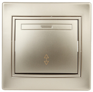 Переключатель INTRO 10АХ-250В, скрытой установки, Plano, шампань (1/10/200/3200) (Б0030039) фото 6 Переключатель INTRO 10АХ-250В, скрытой установки, Plano, шампань (1/10/200/3200) (Б0030039) фото 6