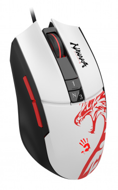 Мышь проводная игровая A4TECH Bloody L65 Max белый/рисунок оптическая (12000dpi) USB (6but) (1/20) (L65 MAX NARAKA) фото 8 Мышь проводная игровая A4TECH Bloody L65 Max белый/рисунок оптическая (12000dpi) USB (6but) (1/20) (L65 MAX NARAKA) фото 8
