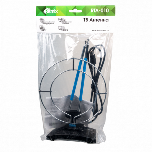 Антенна RITMIX RTA-010, комнатная, пассиваная (1/40) (15119256) фото 2 Антенна RITMIX RTA-010, комнатная, пассиваная (1/40) (15119256) фото 2