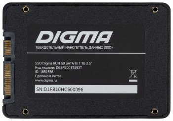 яВнутренний SSD Digma 1TB Run S9, SATA-III, R/W - 530/495 MB/s, 2.5", Silicon Motion SM2259XT, 3D TLC (DGSR2001TS93T) фото 4 яВнутренний SSD Digma 1TB Run S9, SATA-III, R/W - 530/495 MB/s, 2.5", Silicon Motion SM2259XT, 3D TLC (DGSR2001TS93T) фото 4