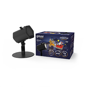 Проектор светодиодный GAUSS "Дед Мороз" серия Holiday, анимированная картинка, IP44, 1/30 (HL090) Проектор светодиодный GAUSS "Дед Мороз" серия Holiday, анимированная картинка, IP44, 1/30 (HL090)