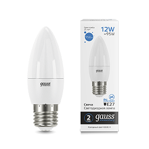 Лампа светодиодная GAUSS Elementary Свеча 12W 950lm 6500K E27 1/10/100 (30232) Лампа светодиодная GAUSS Elementary Свеча 12W 950lm 6500K E27 1/10/100 (30232)