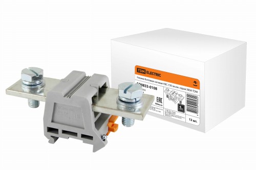 Клемма болтовая силовая КБС-150 кв.мм. серая 300А TDM (SQ0833-0108) фото 2 Клемма болтовая силовая КБС-150 кв.мм. серая 300А TDM (SQ0833-0108) фото 2