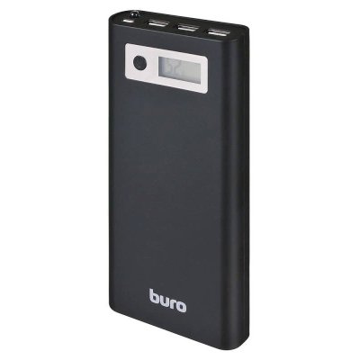 Мобильный аккумулятор ЗУ Buro RA16000-3U-LCD-BK Li-Ion, 16000mAh, 2.1A+1A, черный, 3xUSB (384950) Мобильный аккумулятор ЗУ Buro RA16000-3U-LCD-BK Li-Ion, 16000mAh, 2.1A+1A, черный, 3xUSB (384950)