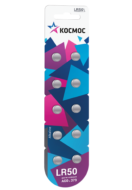 Элемент питания КОСМОС  AG0 (379A) LR50,  LR521  (10/100) (KOCG0(LR50)10BL)