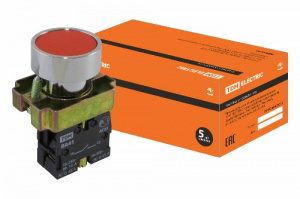 Кнопка BА41 без подсветки красный 1з TDM (10/160) (SQ0704-0058) Кнопка BА41 без подсветки красный 1з TDM (10/160) (SQ0704-0058)