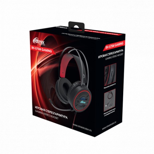 Гарнитура RITMIX RH-575M GAMING, черный, игровая, износостойкий шнур (1/20) (80000151) Гарнитура RITMIX RH-575M GAMING, черный, игровая, износостойкий шнур (1/20) (80000151)