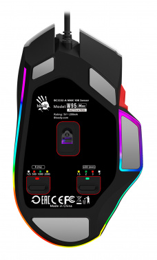 Мышь проводная игровая A4TECH Bloody W95 Max (12000dpi) USB, белый/рисунок (1/20) (W95 MAX NARAKA) фото 3 Мышь проводная игровая A4TECH Bloody W95 Max (12000dpi) USB, белый/рисунок (1/20) (W95 MAX NARAKA) фото 3