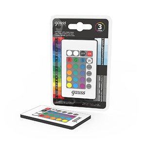 Пульт GAUSS инфракрасный для управления диммируемыми LED лампами серии "Smart" (1/50) (966412400) Пульт GAUSS инфракрасный для управления диммируемыми LED лампами серии "Smart" (1/50) (966412400)