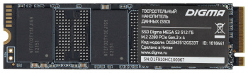 Внутренний SSD Digma 512GB Mega S3, PCIe 3x4, R/W - 2080/1700 MB/s, (M.2), 2280, 3D TLC (DGSM3512GS33T) фото 5 Внутренний SSD Digma 512GB Mega S3, PCIe 3x4, R/W - 2080/1700 MB/s, (M.2), 2280, 3D TLC (DGSM3512GS33T) фото 5