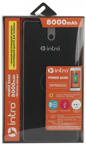 Мобильный аккумулятор WPB8000 USB зарядки_25 Intro Wireless charger+Power bank 8000 mAh, black (19/1710) (Б0033145) фото 5 Мобильный аккумулятор WPB8000 USB зарядки_25 Intro Wireless charger+Power bank 8000 mAh, black (19/1710) (Б0033145) фото 5