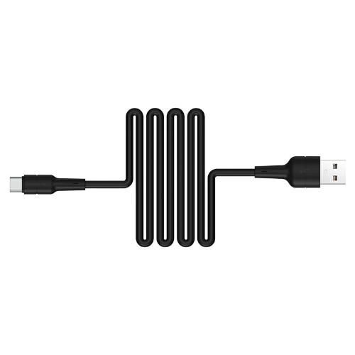 Кабель USB - Type-C Borofone BX30, 1.0м, круглый, 3.0A, силикон, цвет: чёрный (1/360) (6931474706928) Кабель USB - Type-C Borofone BX30, 1.0м, круглый, 3.0A, силикон, цвет: чёрный (1/360) (6931474706928)