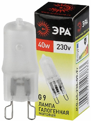 Лампа ЭРА галогенная G9-JCD-40-230V-FR G9 40Вт капсула матовая теплый белый свет (1/1000) (C0027368) фото 6 Лампа ЭРА галогенная G9-JCD-40-230V-FR G9 40Вт капсула матовая теплый белый свет (1/1000) (C0027368) фото 6