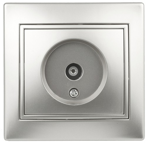 Розетка INTRO TV одиночная, скрытой установки, Plano, алюминий (1/10/200/2400) (Б0030078) Розетка INTRO TV одиночная, скрытой установки, Plano, алюминий (1/10/200/2400) (Б0030078)
