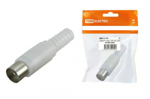 Штекер TV антенный пласт. без пайки белый, инд. упаковка TDM (1/2500) (SQ1809-0008) фото 3 Штекер TV антенный пласт. без пайки белый, инд. упаковка TDM (1/2500) (SQ1809-0008) фото 3