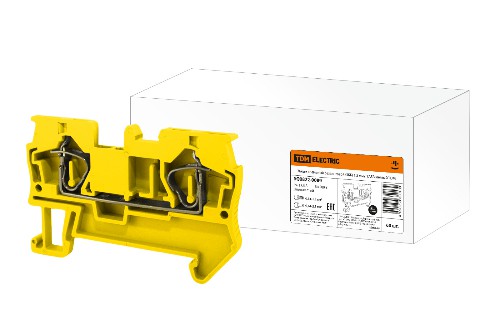 Зажим клеммный безвинтовой (ЗКБ) 1,5 мм2 17,5А желтый TDM (SQ0822-0089) Зажим клеммный безвинтовой (ЗКБ) 1,5 мм2 17,5А желтый TDM (SQ0822-0089)