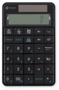 Числовой блок Оклик K604W черный USB беспроводная slim для ноутбука (1979325) фото 2 Числовой блок Оклик K604W черный USB беспроводная slim для ноутбука (1979325) фото 2