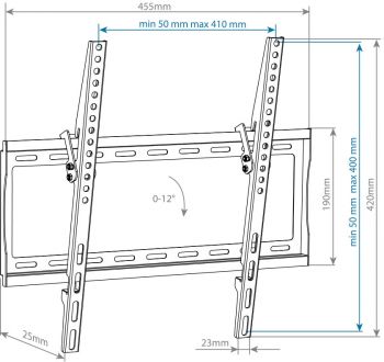Кронштейн для телевизора Arm Media STEEL-4 new черный 22"-65" макс.40кг настенный наклон (10218) фото 2 Кронштейн для телевизора Arm Media STEEL-4 new черный 22"-65" макс.40кг настенный наклон (10218) фото 2