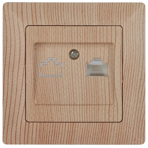 Розетка INTRO информационная RJ45, СУ, Solo, сосна (10/200/2400) 4-303-11 (Б0043388) Розетка INTRO информационная RJ45, СУ, Solo, сосна (10/200/2400) 4-303-11 (Б0043388)