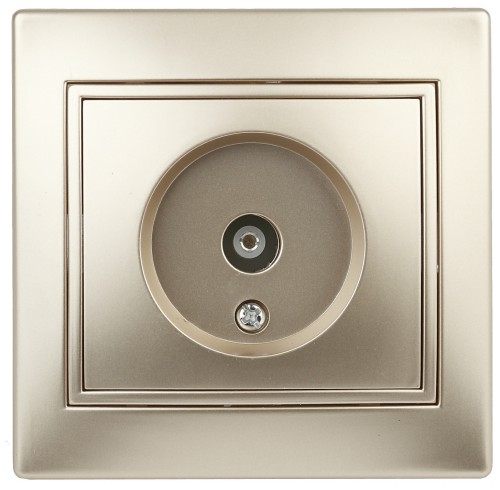 Розетка INTRO TV одиночная, скрытой установки, Plano, шампань (1/10/200/2400) (Б0030079) Розетка INTRO TV одиночная, скрытой установки, Plano, шампань (1/10/200/2400) (Б0030079)