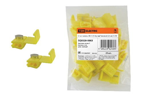 Ответвитель ОВ-3 2,5-6,0 мм2 желтый (25 шт) TDM (SQ0520-0003) фото 5 Ответвитель ОВ-3 2,5-6,0 мм2 желтый (25 шт) TDM (SQ0520-0003) фото 5