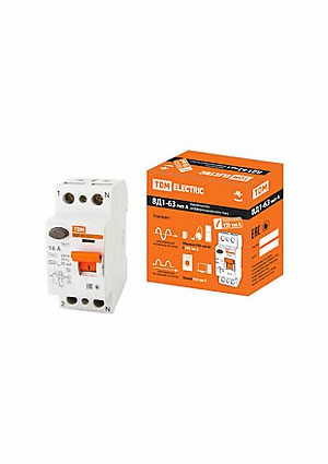 УЗО ВД1-63 2Р 16А 30мА тип А TDM (SQ0203-0074) УЗО ВД1-63 2Р 16А 30мА тип А TDM (SQ0203-0074)