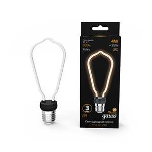 Лампа светодиодная GAUSS Filament Artline ST64 4W 330lm 2700К Е27 milky 1/10/100 (1005802104) Лампа светодиодная GAUSS Filament Artline ST64 4W 330lm 2700К Е27 milky 1/10/100 (1005802104)