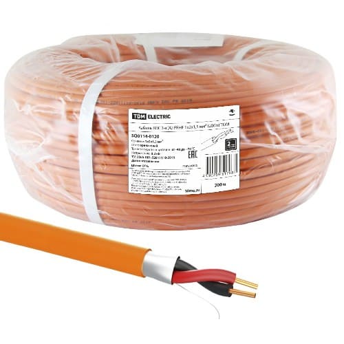 Кабель TDM силовой КПСЭнг(А)-FRHF 1х2х1,5 мм² (200м) (SQ0114-0120) Кабель TDM силовой КПСЭнг(А)-FRHF 1х2х1,5 мм² (200м) (SQ0114-0120)