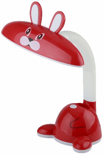 Светильник светодиодный ЭРА настольный NLED-431-5W-R детский зайчик 4000К контейнер для канцелярии красный (1/20/120) (Б0019776) фото 2 Светильник светодиодный ЭРА настольный NLED-431-5W-R детский зайчик 4000К контейнер для канцелярии красный (1/20/120) (Б0019776) фото 2