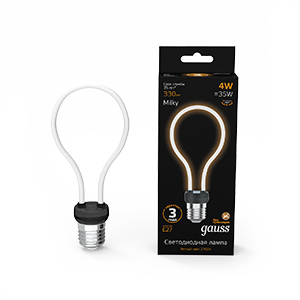 Лампа светодиодная GAUSS Filament Artline А72 4W 330lm 2700К Е27 milky 1/10/100 (1004802104) Лампа светодиодная GAUSS Filament Artline А72 4W 330lm 2700К Е27 milky 1/10/100 (1004802104)