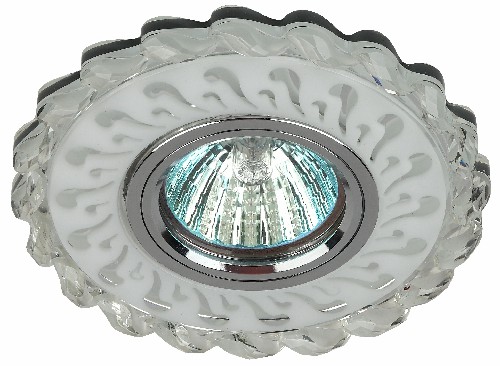 Светильник ЭРА DK LD36 SL/WH декор cо светодиодной подсветкой MR16 прозрачный (Б0036480) фото 2 Светильник ЭРА DK LD36 SL/WH декор cо светодиодной подсветкой MR16 прозрачный (Б0036480) фото 2