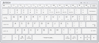 Клавиатура беспроводная A4Tech Fstyler FBX51C белый USB BT/Radio slim Multimedia (FBX51C WHITE) (1/20) Клавиатура беспроводная A4Tech Fstyler FBX51C белый USB BT/Radio slim Multimedia (FBX51C WHITE) (1/20)