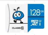 Карта памяти MicroSD  128GB  Smart Buy Class 10 UHS-I  синие + SD адаптер (SB128GMSDU1BLUE01)