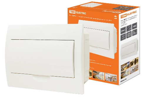 Бокс ЩРВ-П-12 модулей (б) встраиваемый пластик IP41 TDM (SQ0904-0004) Бокс ЩРВ-П-12 модулей (б) встраиваемый пластик IP41 TDM (SQ0904-0004)