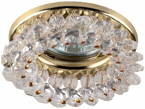 Светильник ЭРА DK16 GD/WH декор круглый с мелкими хрусталиками MR16 12V/220V 50W золото/прозрачный (1/30) (C0043749) фото 6 Светильник ЭРА DK16 GD/WH декор круглый с мелкими хрусталиками MR16 12V/220V 50W золото/прозрачный (1/30) (C0043749) фото 6