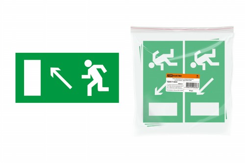 Знак "Направление к эвакуационному выходу налево вверх" 200х100мм TDM (SQ0817-0055) фото 2 Знак "Направление к эвакуационному выходу налево вверх" 200х100мм TDM (SQ0817-0055) фото 2