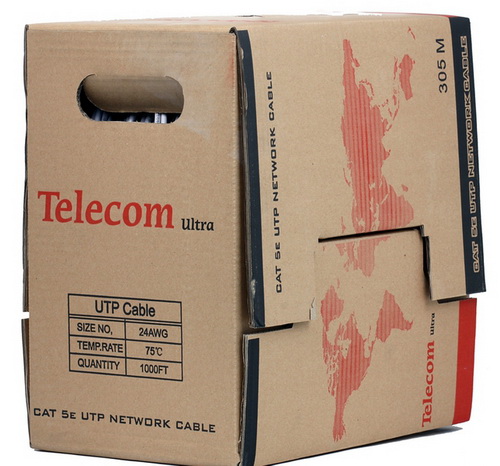 Кабель TELECOM Ultra Base UTP 4 пары кат. 5e (бухта 305 м.) (1/2) (TUS44048E) Кабель TELECOM Ultra Base UTP 4 пары кат. 5e (бухта 305 м.) (1/2) (TUS44048E)