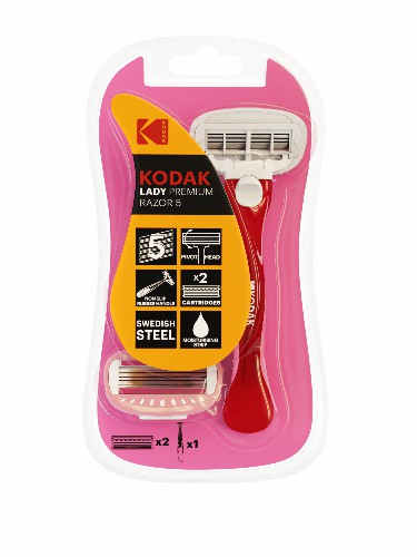 Бритвенная система Kodak LADY Prem Razor 5 женская 5 лезвий розовая 2 сменных кассеты (1/12/48) (Б0053242) Бритвенная система Kodak LADY Prem Razor 5 женская 5 лезвий розовая 2 сменных кассеты (1/12/48) (Б0053242)
