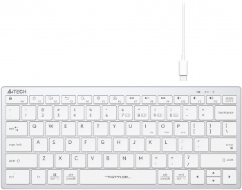 Клавиатура беспроводная A4Tech Fstyler FBX51C белый USB BT/Radio slim Multimedia (FBX51C WHITE) (1/20) фото 2 Клавиатура беспроводная A4Tech Fstyler FBX51C белый USB BT/Radio slim Multimedia (FBX51C WHITE) (1/20) фото 2