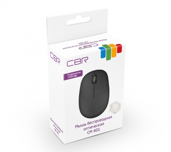Беспроводная мышь CBR CM 401c, 1000 dpi, 3 кн., ABS-пластик, возмож, нанесения логотипа, черный (1/100) (CM 401c Black) фото 2 Беспроводная мышь CBR CM 401c, 1000 dpi, 3 кн., ABS-пластик, возмож, нанесения логотипа, черный (1/100) (CM 401c Black) фото 2