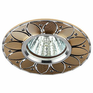 Светильник ЭРА KL42 SL/GD литой алюминевый MR16 12V/220V 50W серебро/золото (100/2100) (Б0003848) фото 2 Светильник ЭРА KL42 SL/GD литой алюминевый MR16 12V/220V 50W серебро/золото (100/2100) (Б0003848) фото 2