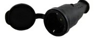 Розетка с заглушкой каучук 2Р+РЕ 16А 250В IP44 серии "Народная" (1/150) (SQ0612-0035)