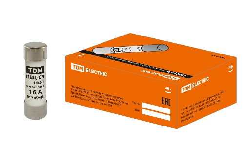 Плавкая вставка ПВЦ-С3 14х51 16А TDM (SQ0729-0016) Плавкая вставка ПВЦ-С3 14х51 16А TDM (SQ0729-0016)