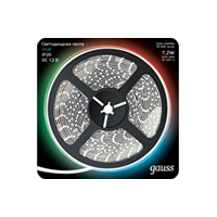 Лента светодиодная GAUSS 5050/30-SMD 7.2W 12V DC RGB (блистер 5м) (312000407) Лента светодиодная GAUSS 5050/30-SMD 7.2W 12V DC RGB (блистер 5м) (312000407)