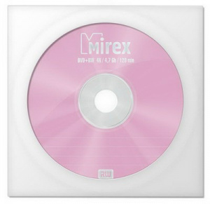 Диск MIREX DVD+RW 4,7 Гб 4x в бумажном конверте с окном (150) (UL130022A4C) Диск MIREX DVD+RW 4,7 Гб 4x в бумажном конверте с окном (150) (UL130022A4C)