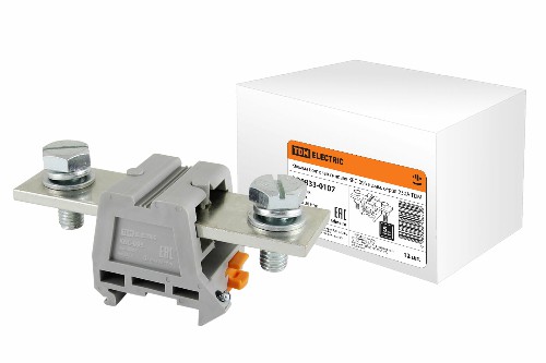 Клемма болтовая силовая КБС-095 кв.мм. серая 230А TDM (SQ0833-0107) Клемма болтовая силовая КБС-095 кв.мм. серая 230А TDM (SQ0833-0107)