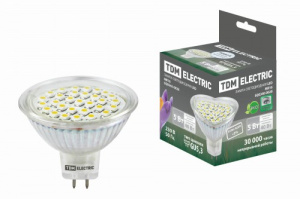 Лампа светодиодная TDM MR16-5 Вт-220 В -4000 К–GU 5,3 SMD (SQ0340-0028) фото 2 Лампа светодиодная TDM MR16-5 Вт-220 В -4000 К–GU 5,3 SMD (SQ0340-0028) фото 2